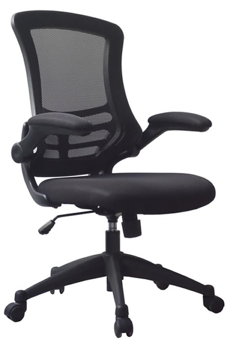 Alabama Mesh Office Chair - Folding Arms - Height Adjustable