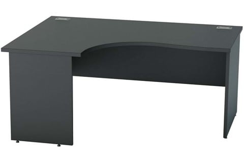 Nene Black Corner Panel End Desk - 1400mm x 1200mm Left Handed