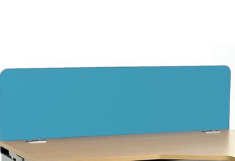 Universal Desk Screen - Light Blue 1200 mm Wide Silver