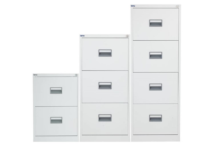 Mod White Steel Filing Cabinets