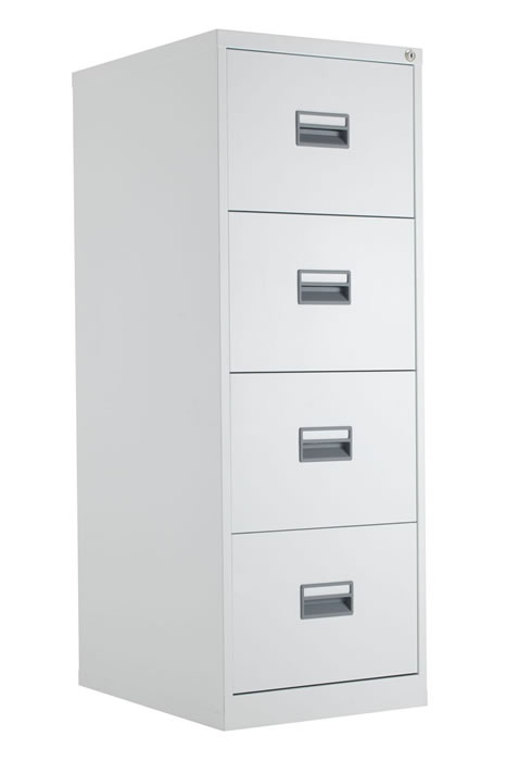 View White 3 Drawer Steel Filing Cabinet Fully Lockable Anti Tilt Mod Range information