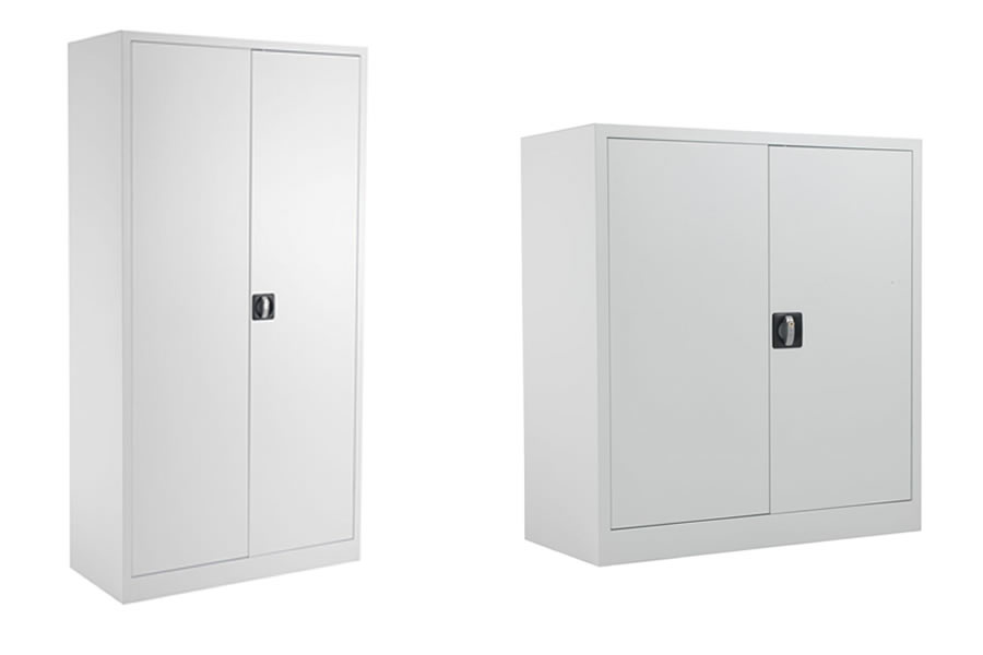 View Mod White Steel 2 Door Office Cupboard Lockable 3 Sizes information