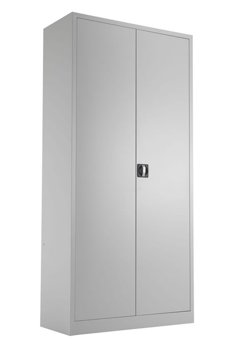 View Mod Grey H1950mm Steel 2 Door Cupboard 3 Shelves information