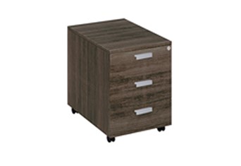Mokka Three Drawer Pedestal - Royal Brown Oak