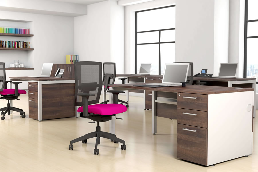 Pedestal desk chair online