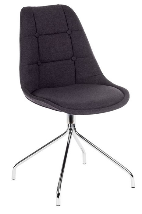 View Sultan Breakout Chair Modern Style Armless Purple or Black Fabric information