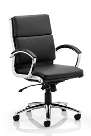 Woolwich Task Leather Chair - Black 