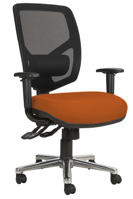 View Orange Bariatric Heavy Duty Office Chair Fabric Seat Mesh Back Haddon information