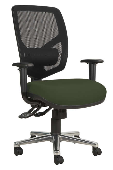 View Green Bariatric Heavy Duty Office Chair Fabric Seat Mesh Back Haddon information