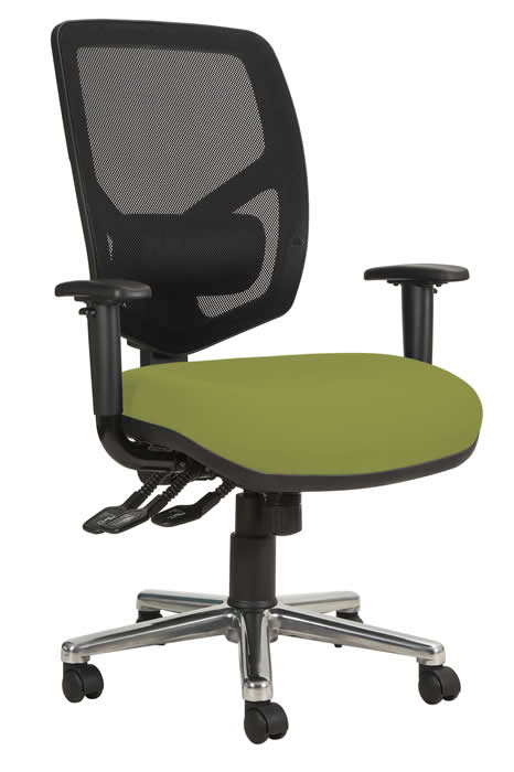 View Light Green Bariatric Heavy Duty Office Chair Fabric Seat Mesh Back Haddon information
