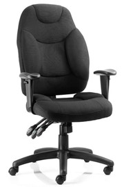 Thor High Back Chair - Black Fabric 
