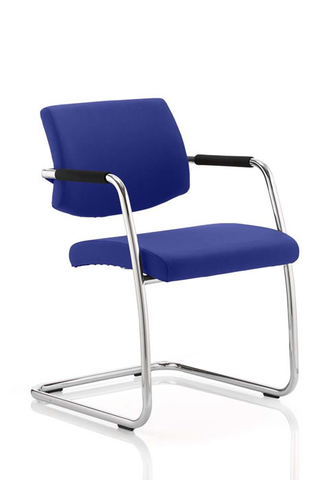 View Blue Fabric Upholstered Visitor Chair Havanna information