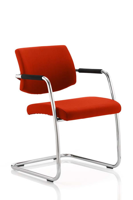 View Orange Fabric Upholstered Visitor Chair Havanna information