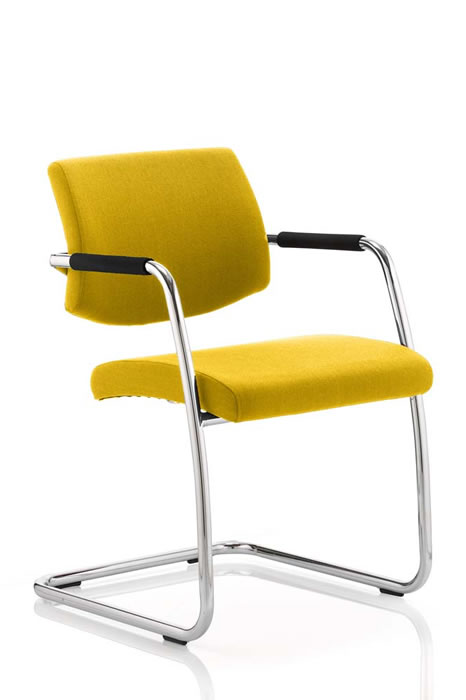 View Yellow Fabric Upholstered Visitor Chair Havanna information