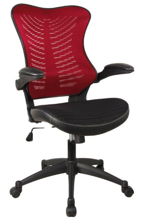 View Red Mesh High Back Executive Office Chair Folding Arm Dakota information