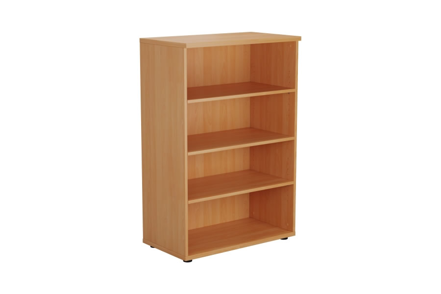 View Kestral Office Bookcase 1200mm 3 Shelf Beech information