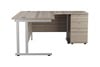 Kestral Grey Oak Corner Desk And Pedestal