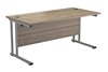 Kestral Grey Oak Rectangular Cantilever Desk