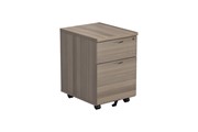 Kestral Grey Oak 2 Drawer Mobile Pedestal