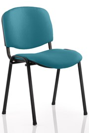 Green Fabric Stackable Conference Chair With Arms
