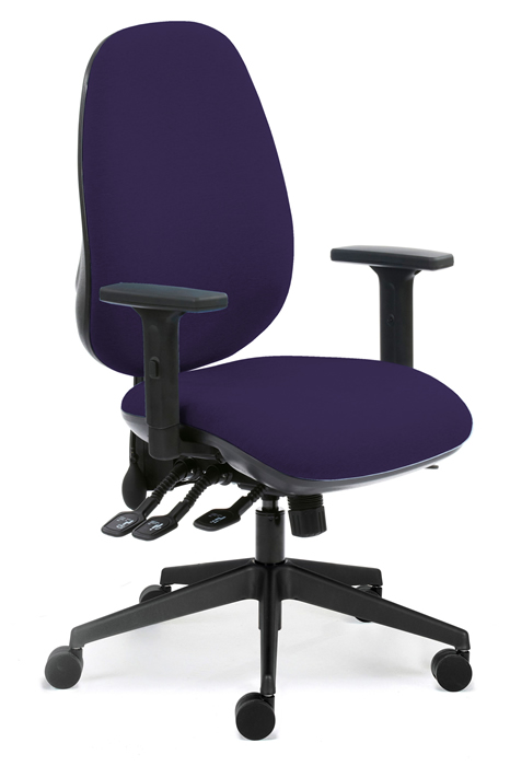 View Purple Ergonomic Operator Chair Tested To 28 Stones Height Adjustable Backrest Seat Slide Adjustment Adjustable Lumber Posture Plus information