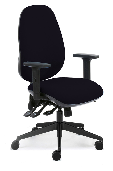 View Black Ergonomic Operator Chair Tested To 28 Stones Height Adjustable Backrest Seat Slide Adjustment Adjustable Lumber Posture Plus information