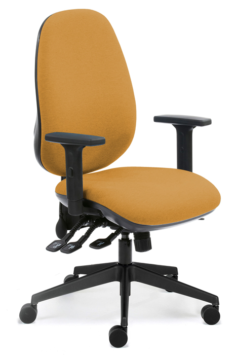 View Yellow Ergonomic Operator Chair Tested To 28 Stones Height Adjustable Backrest Seat Slide Adjustment Adjustable Lumber Posture Plus information