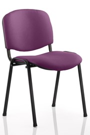 Purple Fabric Stackable Conference Chair With No Arms