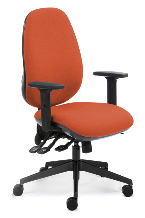 View Orange Ergonomic Operator Chair Tested To 28 Stones Height Adjustable Backrest Seat Slide Adjustment Adjustable Lumber Posture Plus information