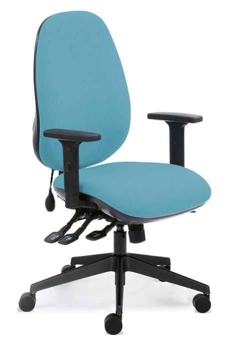 View Blue Ergonomic Operator Chair Tested To 28 Stones Height Adjustable Backrest Seat Slide Adjustment Adjustable Lumber Posture Plus information