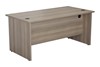 Kestral Grey Oak Rectangular Panel Desk