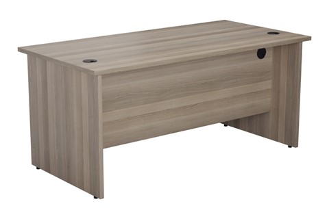 Kestral Grey Oak Rectangular Panel Desk - 1200mm 600mm Deep 