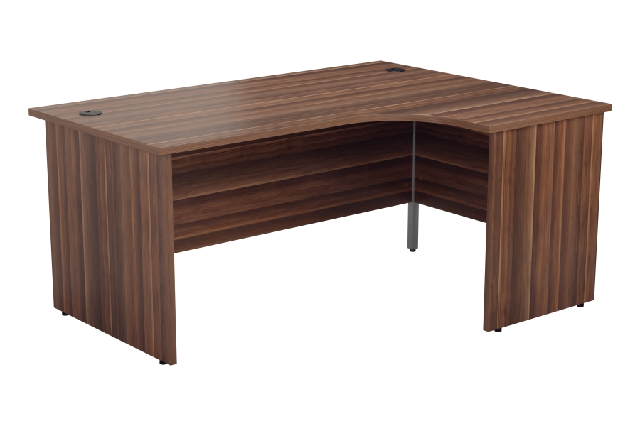 Dark Walnut L Shaped Corner Desk Right Handed 1600mm X 1200mm