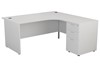 Kestral White Panel Desk And Pedestal