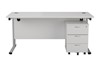 Kestral White Promo Desk And Pedestal