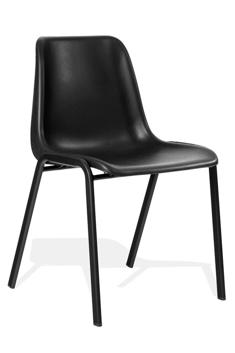 View Polly Stacking Visitors Chair Black Shell Stacks 12 High information