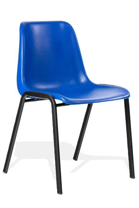 View Stacking Wipe Clean Visitors Chair Blue or Black Polly information