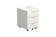 Kestral White 3 Drawer Mobile Pedestal