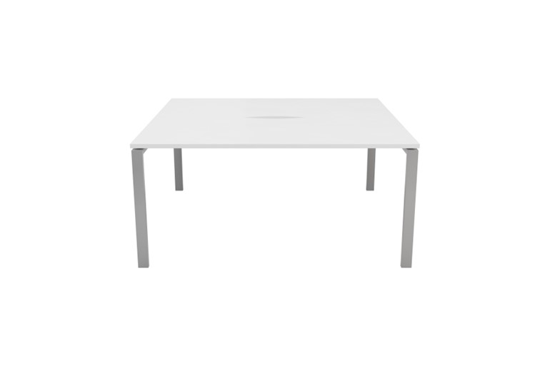 Kestral White 2 Person Double Bench Desk