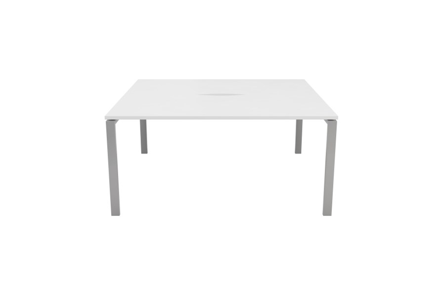 Kestral White 2 Person Double Bench Desk