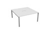 Kestral White 2 Person Double Bench Desk