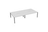 Kestral White 4 Person Double Bench Desk