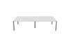 Kestral White 4 Person Double Bench Desk