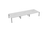 Kestral White 6 Person Double Bench Desk