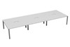 Kestral White 6 Person Double Bench Desk