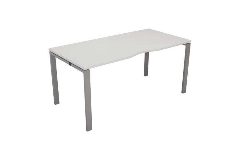 Kestral White 1 Person Single Bench Desk