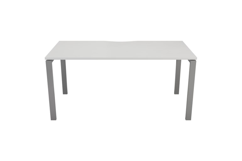 Kestral White 1 Person Single Bench Desk