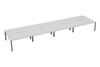 Kestral White 8 Person Double Bench Desk