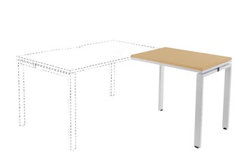Hawk Return Bench Desk - 800mm Beech Silver