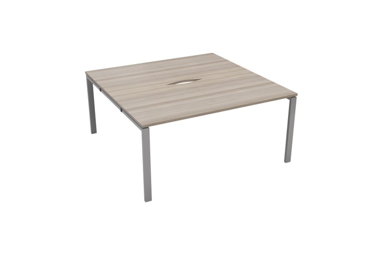 Kestral Grey Oak 2 Person Double Bench Desk